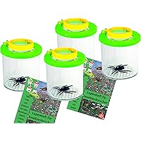 MEDUP 4 Stück vergrößernde Becherlupen 2fach 3,5fach Lupendose mit 2X Lupenheft