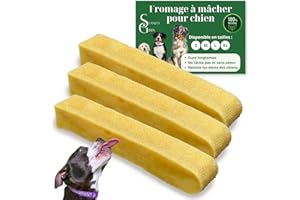 STANLEY GIBBS Lot 3 Friandises Naturelles au Fromage de Yak pour Chien, Chiot, Chiens Os à mâcher, Himalaya Mastication Durable Jouet Occupation Longue durée Soin Dentaire Faible en Calories réduit Stress Taille L