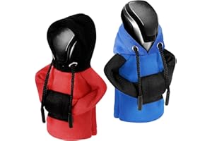 STSAIL 2 Stück Schaltknauf Hoodie Auto Schaltknauf Abdeckung Verstellbare Schalthebel Hoodie Lustige Hoodie für Schaltknauf, Hoodie Schaltknauf Mini Auto Deko Innenraum, Rot und Blau