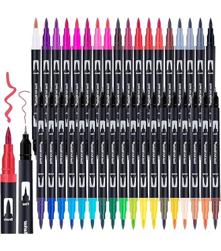 Alpino 10er-Set Pinselmarker – Waschbare Brush Pens Mit 3,8 Mm Spitze Für Kinder, Lettering & Malen