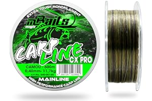 ‎ANGEL-BERGER Magic Baits Carp Line CX Pro Camou 600m Karpfenschnur Camouflage Monofile Angelschnur Extra Tough Monofilament