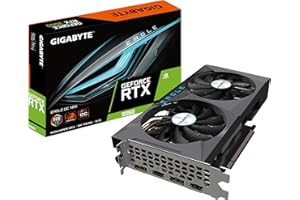 Gigabyte NVIDIA GeForce RTX 3060 EAGLE OC V2 Graphics Card - 12GB GDDR6, 192-bit, PCI-E 4.0, 1807MHz Core Clock, RGB, 2x DP 1.4, 2 x HDMI 2.1, NVIDIA Ampere - GV-N3060EAGLE OC-12GD
