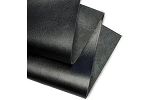 KGS Echte Lederblätter | Vollnarbiges Prägeleder | 1,3–1,5 mm Dickes | Rindslederblatt für Lederarbeiten und Reparaturen von Kozmo (Tiefschwarz, 30 x 60 cm)