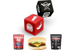 Gifton - Takeaway Dice Game Fast Food Dinner Meals Pizza Burger Kebab Fish & Chips Fried Chicken Gag Novelty Games Christmas Stocking Filler Gift for Men Women Him Her Fun