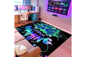 kodhyvj Gamer Rug Boys Game Controller Room Rug for Kids Teen Boys Bedroom Blue Gamepad Video Gaming Area Rug for Boys Bedroom Living Room Playroom Gamer Decor Mats, 3'x4'