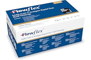 THE SUPPLY CUBE Flowflex COVID-19 Rapid Test Kit - Easy to Use Self Testing Antigen Covid Test Kit - One Step Test for Sars-CoV-2 - Quick Covid Test at Home - Covid Lateral Flow Test Kit (Not for Travel) - 25 Packs