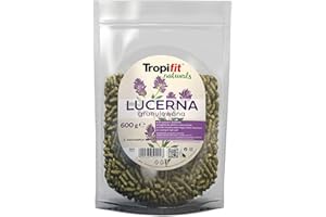 TROPIFIT Naturals Luzerne GRANULÉE 600g - Alimento extrudé pour Lapins, Hamsters, Chinchillas et Autres Petits Animaux