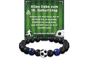 YELUWA Regali Di Braccialetto Da Calcio per Ragazzi Da 12 13 14 15 16 17 18 Anni, Regali Di Calcio, Regalo Di Compleanno per Ragazzi, Regali per Ragazzi Figli Piccoli Fratello Fratello Fratello