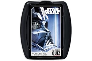 Winning Moves Star Wars Quiz 12 Ans+ - Jeu Quizz Star Wars - Jeu Carte Enfant - Jeu de Voyage - Jeu Educatif - Cartes Educatives - Jeux Quizz