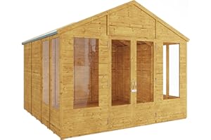 BillyOh 10x10 Summer House Log Cabin | Garden Room Wooden Summerhouse Home | Office Storage Shed Apex Sheds Holly (Pressure Treated, 10x10)