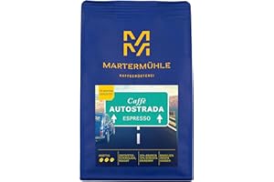 Martermühle I Espresso Caffé Autostrada I Espresso roku I Całe ziarna I Ziarny espresso premium I palone ziarna espresso I Niski poziom kwasu espresso I 30% Arabica i 70% Robusta I 500 g