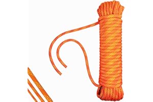 TREAD STAR Treadstar Rope Mehrzweckseil OrangePolypropylenseil、Ankertauwerk、Nylonschnur Schnur 、Flechtleine Textilseil Orange (Orange, 6mm-10m)
