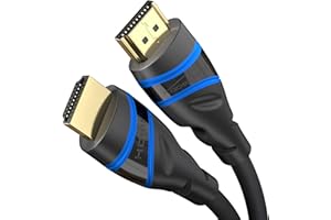 KabelDirekt – Kabel HDMI 10K i 8K, HDMI 2.1 b – 3 m, dostępne w 0,5 do 5 m – Certyfikowane, opracowane w Niemczech (Ultra High Speed Kabel do PC/PS5/Xbox, monitora i TV – czarno-niebieskie)