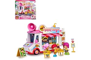 Pinypon - Happy Burger,Ensemble de Jeu Food Truck Hamburger Restaurant - Jouet avec possibilités de Jeu, 1 poupée, Accessoires et Compartiment de rangemen Taille Unique Multicolore