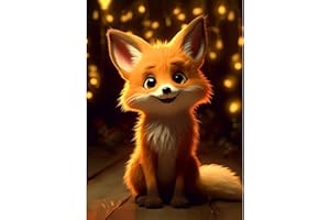 Rheskbecy Diamond Painting Set für Erwachsene ，DIY 5D Diamant Painting Füchse, Malen nach Zahlen Diamant Anfänger，Home Wall Decor 30x40cm…