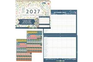 Boxclever Press stor 6 kolumner familj hem planerare väggkalender 2027