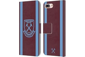 Head Case Designs Officially Licensed West Ham United FC Home 2020/21 Crest Kit Leather Book Wallet Case Cover Compatible With Apple iPhone 7 Plus/iPhone 8 Plus