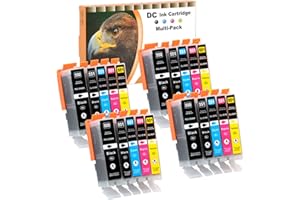 LOSMANN D&C 20x kartridże do Canon PGI-550 XL CLI-551 XL dla Canon Pixma MG7100 MG7150 MG7550 MX925 iP7200 iP7250 MG5400 Series MG5450 MG5550 MG56550 MX725 MX920 iP8750 iX6850 MG6350