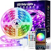 VKH LED Strip 5m, LED Streifen 5m Selbstklebend Bluetooth RGB LED Band mit Fernbedienung und APP, LED Lichterkette LED Beleuc