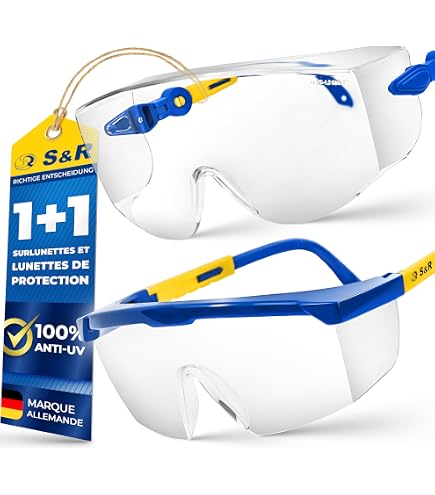 BLINE - Gafa de visitante - ontura y ocular PC incoloro anti-rayaduras : Aazon.es