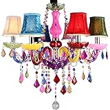 Marco Tielle Kronleuchter Lüster "Marie Therese" bunt schwarz 5 armig