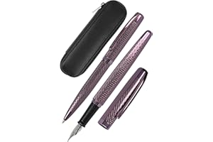 Online set d'écriture Eleganza│ ensemble de stylo-plume & stylo-bille & étui en cuir │plume iridium M │ réchargeable │ coffret cadeau │ couleur bordeaux