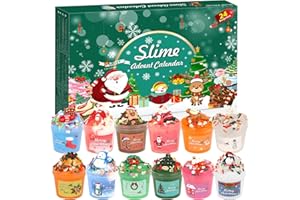BLSFXROE Slime Adventskalender 2025 Kinder,Schleim Selber Machen Set, 24 Tage Slime Kit Weihnachtskalender, Schleim Set für Kinder,Teenager,Mädchen und Jungen