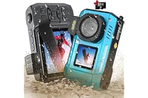 Digitalkamera, Yixinxin 8K Unterwasserkamera, 70MP Autofokus 33FT WiFi Digitalkamera wasserdichte mit 64GB Karte, Dual-Screen Selfie 2500mAh Batterie, 16X schwimmfähig Digital für Schnorcheln