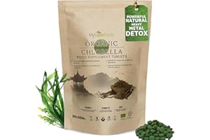 Chlorella Tablets | Organic | 5000mg per Serving | 300 Tablets | Cracked Cell Wall | Energy & Natural Detox | High in Vitamin A & B12 | Source of Iron | MySuperfoods