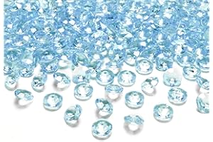 PARTYDECO P&D Conf. 100 Diamantini da Tavolo, Acrilico, Azzurro, Confezione
