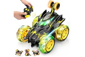 Braxel 360° Flips Remote Control Cars, BatToy Man Kids Toys for 3-9 Year Old Boys Toys Age 3-9 Year Old Boy for 3-11 Year Old Boys LED RC Car Present Early