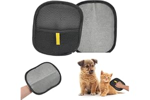 YELKOEYN 2 Stück Katzenhaarentferner Handschuh- Tierhaarentferner Handschuh, Wiederverwendbare Haustier - Pflegehandschuhe, Pet Effiziente Haarentfernung Haarentfernungshandschuh, Katzenhandschuh