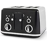 Breville Lustra 4-Slice Toaster with High Lift | Wide Slots & Independent 2-Slice Controls | Matt Black [VTT969]
