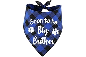 NC MaySunset Soon to Be Big Brother Pañuelos para perro, bufanda de género, regalo para el propietario de los amantes de los perros