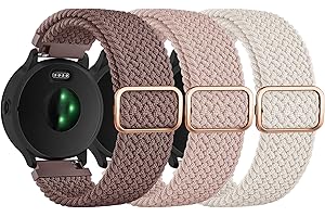 OUMIDA 3 Pack Elastic Solo Loop for Garmin Vivoactive 5 Watch Strap, Forerunner 245Straps Women Men, Soft Adjustable Stretchy Replacement Straps for Garmin Venu 2 Plus/Forerunner 245/55/645/245