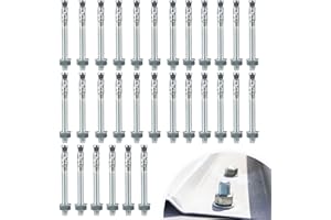 DBREAKS 30Pcs Bulloni di Espansione M10X110mm, Ancora a cuneo in acciaio zincato, Tassello Ancorante M10, Tassello Passante, per Cemento Armato, Calcestruzzo e Pietra