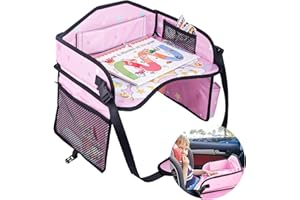 Cyiecw Plateau Tablette de voyage pour enfants Table de jeu pour voiture,Table pour enfants Accessoires de bureau voiture,Planche à dessin Cadeau for Occupation Voyage en voiture