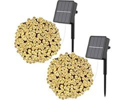 litogo [2 Pack] Solar String Lights, 12m 120 LED Solar Fairy Garden Lights Outdoor Waterproof 8 Modes Decorative Fairy Lights