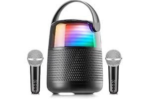 Mi-Mic | Kids Karaoke Machine Model MMC3 with LED Lights, Wireless Microphones, Portable Bluetooth Speaker