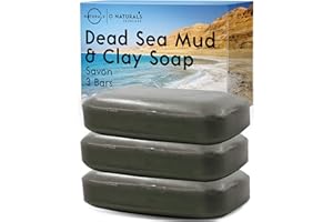 ‎O NATURALS O Naturals Totes Meer Schlamm & Lehm Seife x3 - Anti-psoriasis, Ekzem & Akne Gesicht Seife Gegen Pickel - Naturkosmetic - 100% Vegan - Anti Pickel Seife Für Männer & Frauen