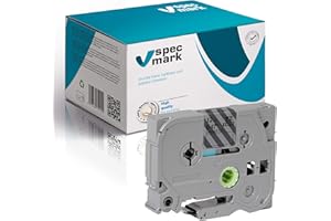 specmark Ruban TZe-132 12mm x 8m Ruban rouge sur transparent compatible avec toutes les imprimantes Brother PT P-touch AZe-132 EZe-132 TZ-132 TZ2-132