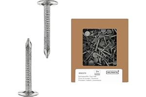 HELPMATE – Chiodi per tetto 2,0 x 20 mm zincato meccanicamente – 400 g di carta per tetto tipo B – chiodi per tetto DIN 1160 B – chiodi per tetto ideale per cartone da tetto, teloni di plastica e