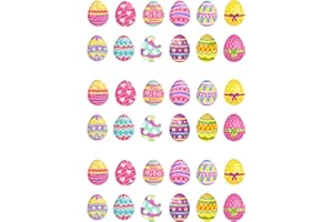 ORANGE TRADING DARTMOUTH LTD 36 Stand Up EASTER EGG Themed Edible Wafer Paper Cake Toppers Decorations