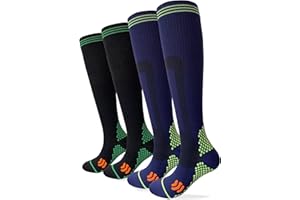 Kreori Skarpety uciskowe dla kobiet i mężczyzn, skarpety uciskowe do uprawiania sportu, lotu, biegania, podróży, jazdy na rowerze, dla pielęgniarek, 15-20 mm Hg