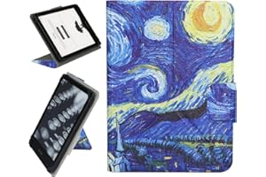 ZhaoCo Uniwersalne etui do czytników e-booków Kindle 6-6,8" Fire Tablet, Kobo, Voyaga, Lenovo, Sony, Pocketbook, Nook, Tolino, BQ czytnik e-booków, przeglądanie pionowe i poziome, z nadrukiem obrazu