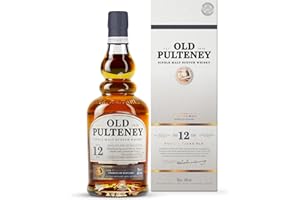 Old Pulteney 12 Year Old Single Malt Scotch Whisky, 40% ABV, 70cl, Distilled & Matured by the Sea, Aged in Ex-Bourbon Casks, Multi-Award-Winning Maritime Malt, Highland Coastal Flavour
