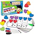 Coogam Magnetic Ten Frame Set, Math Manipulative Games for Kids with 6 Ten Frames 60 Magnetic Math Counters, Educational Toy Gift for Preschool Kindergarten 3 4 5 Year Old Toddlers