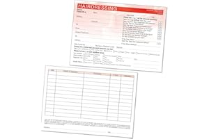 MINERVA PRINT Hairdressing Client Record Card - Treatment Consultation Form for Mobile Therapists & Salons A5 Pack of 50 - Landscape