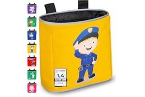 ‎GRINSEZWERGE GRINSEZWERGE Kinder Lenkertasche | Laufrad Lenkertasche | Fahrrad Lenker Tasche | Fahrradkorb Fahrradtasche Laufradtasche Lenkerkorb | Dreirad Scooter Roller Tasche Zubehör Kinderfahrrad | Polizist