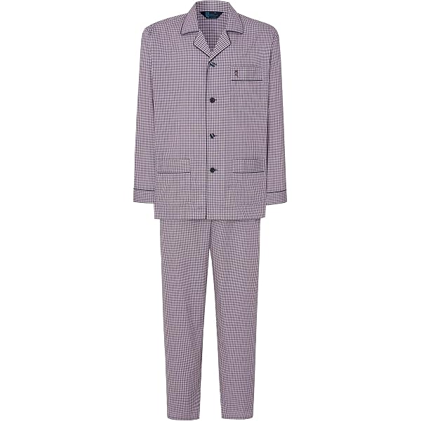 Bahob® Set pigiama da uomo, a maniche lunghe, con